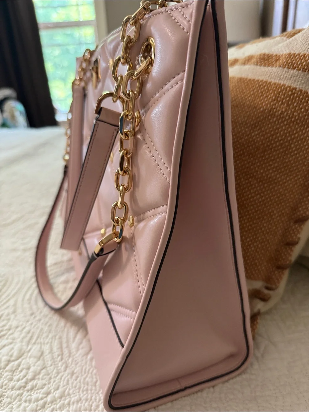 Michael Kors Serena Large Powder Blush Shoulder Bag NWT